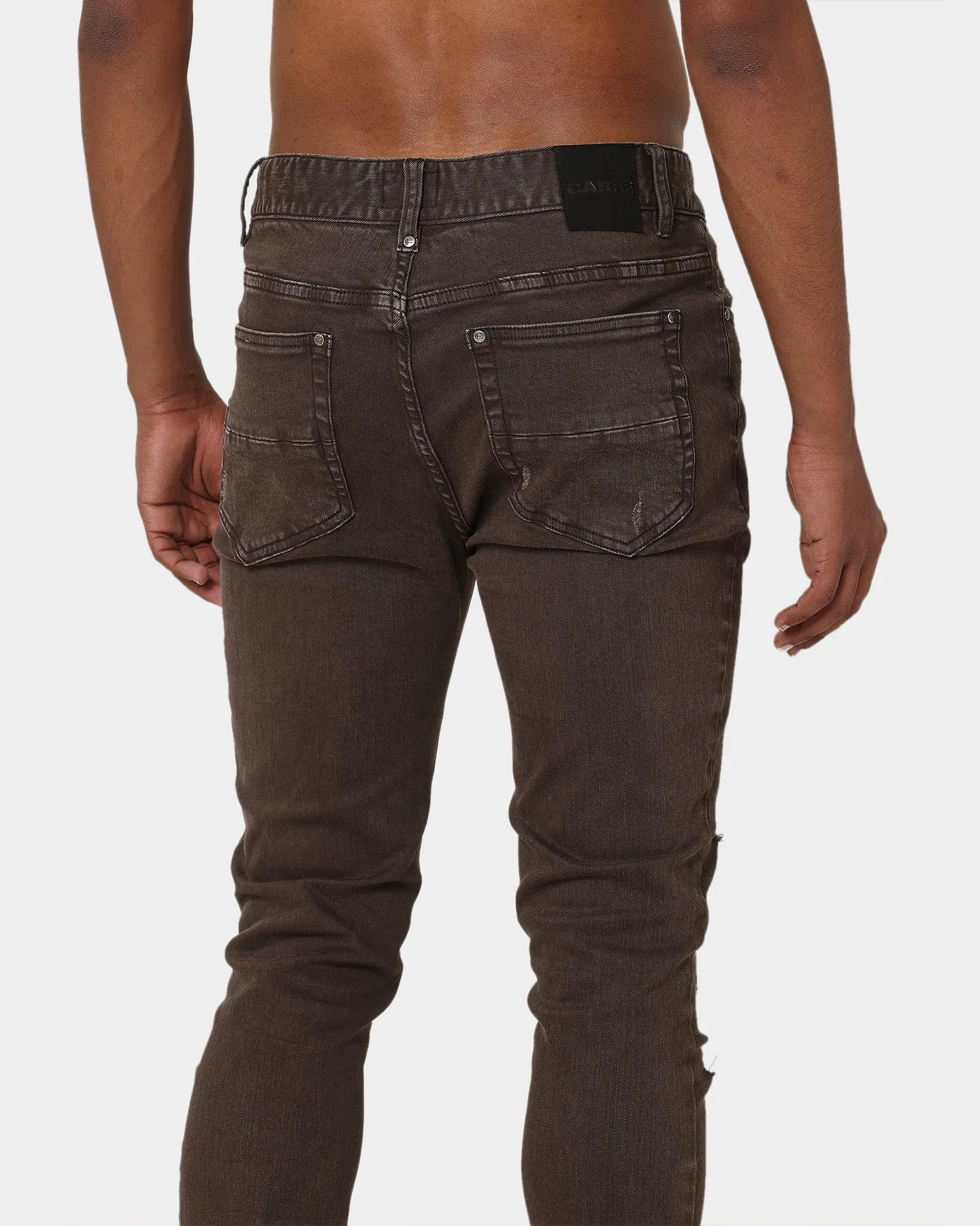 Carré Rugueux Distressed Skinny Jeans Taupe/Dark Taupe