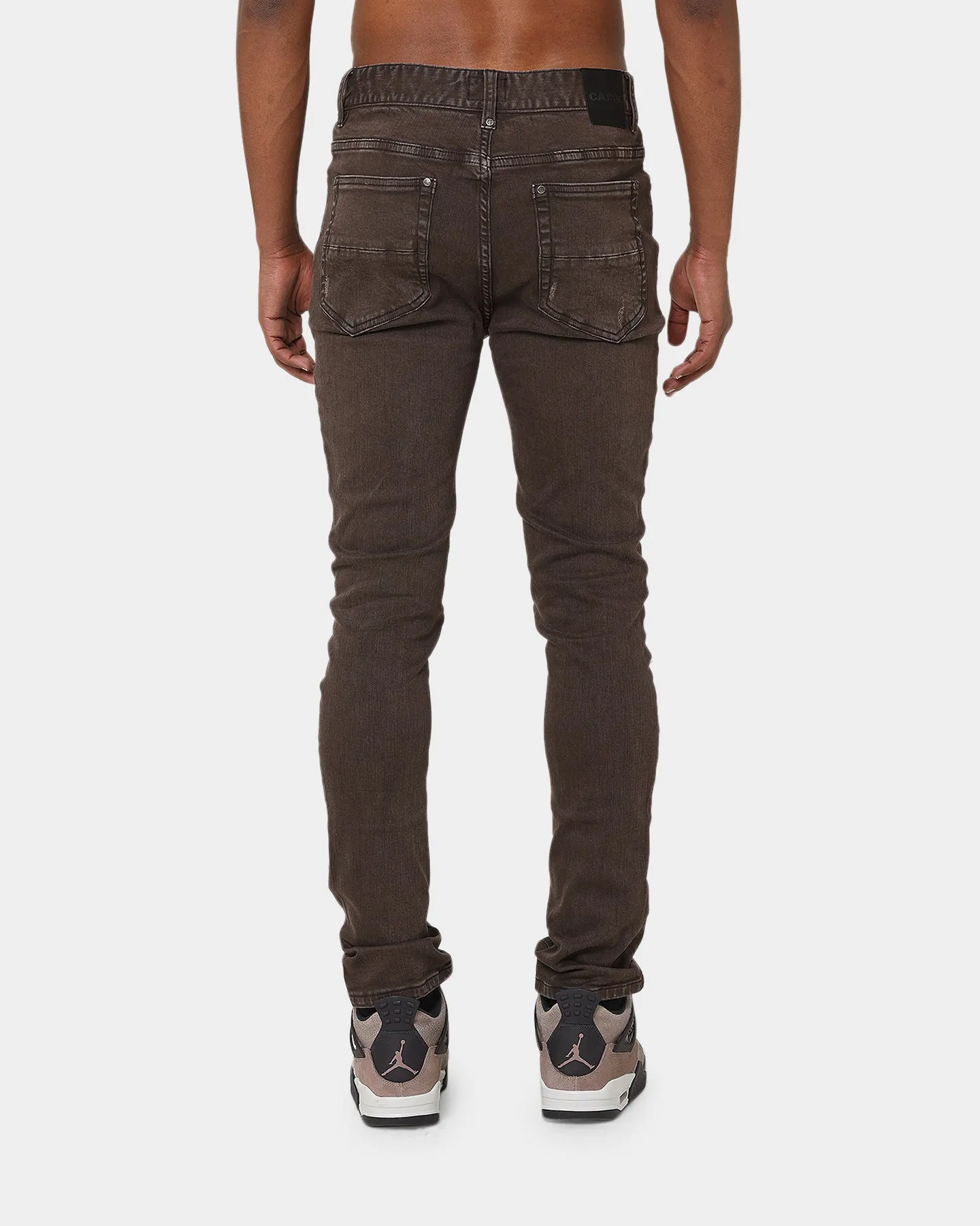 Carré Rugueux Distressed Skinny Jeans Taupe/Dark Taupe