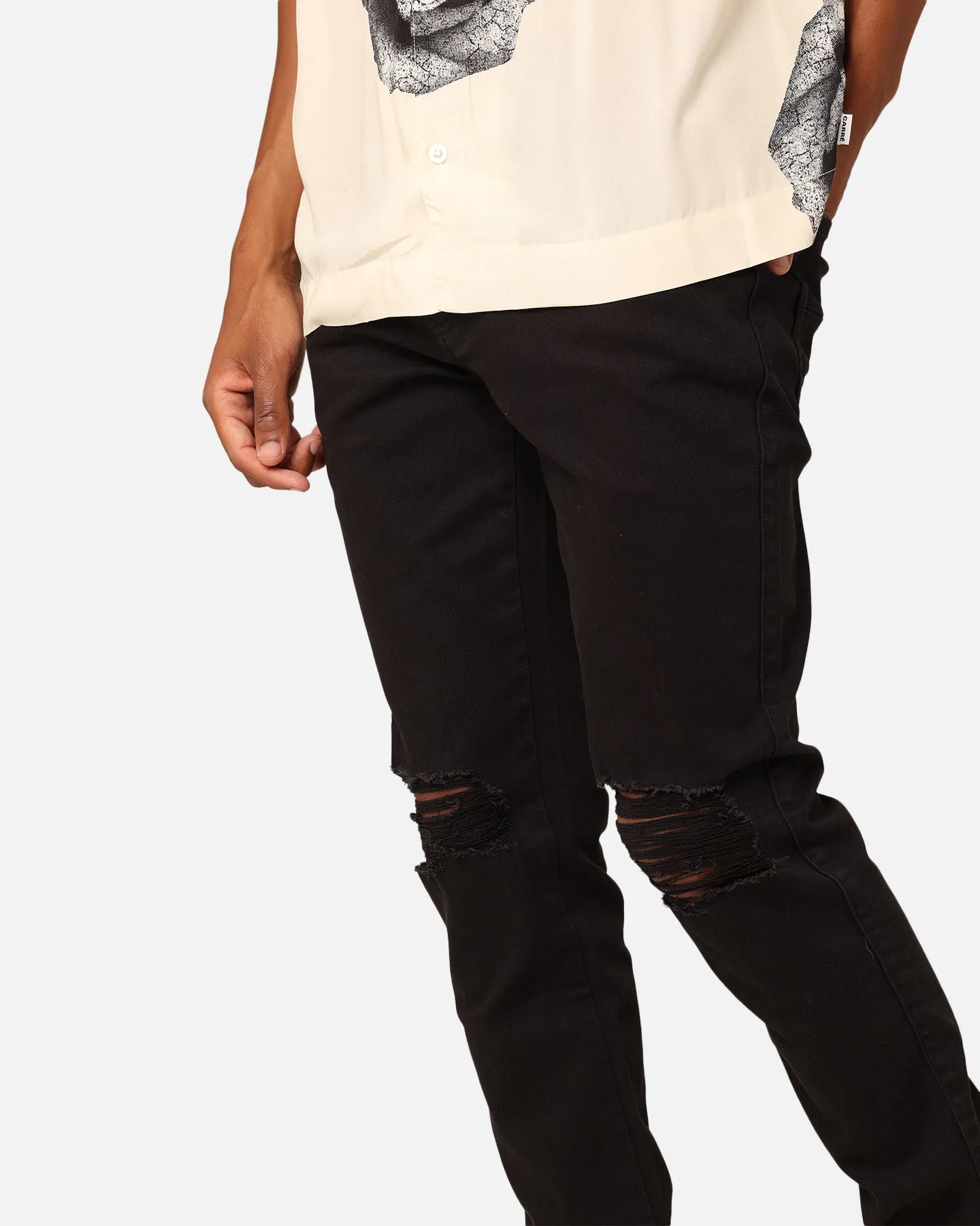 Carre Daily Distressed Jeans Black