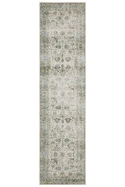 Charleston CHA10 Tan/Green Rug