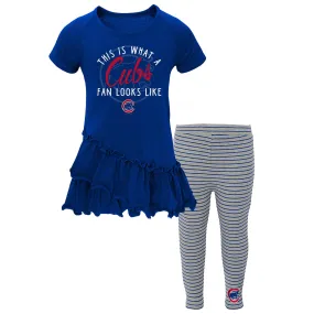 Chicago Cubs Ruffled Tee Dress