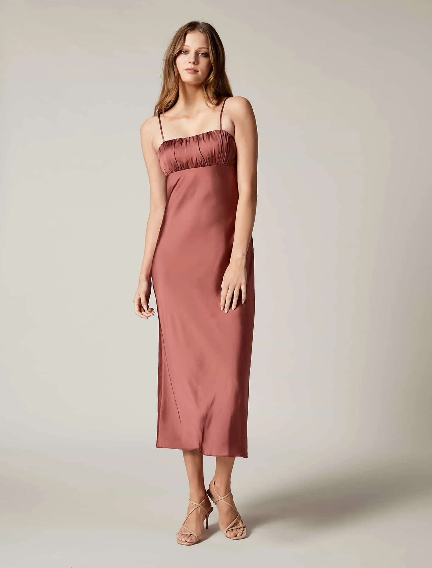 Christina Strappy Split Midi Dress