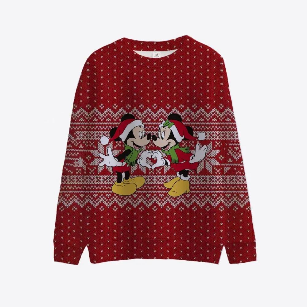 Christmas Themed Mickey Minnie Sweatshirt