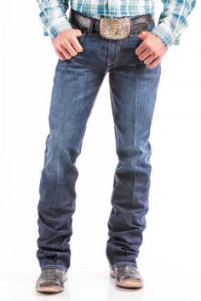 Cinch Mens Ian Slim Fit Stretch Dark Stonewash Jeans - MB65436001