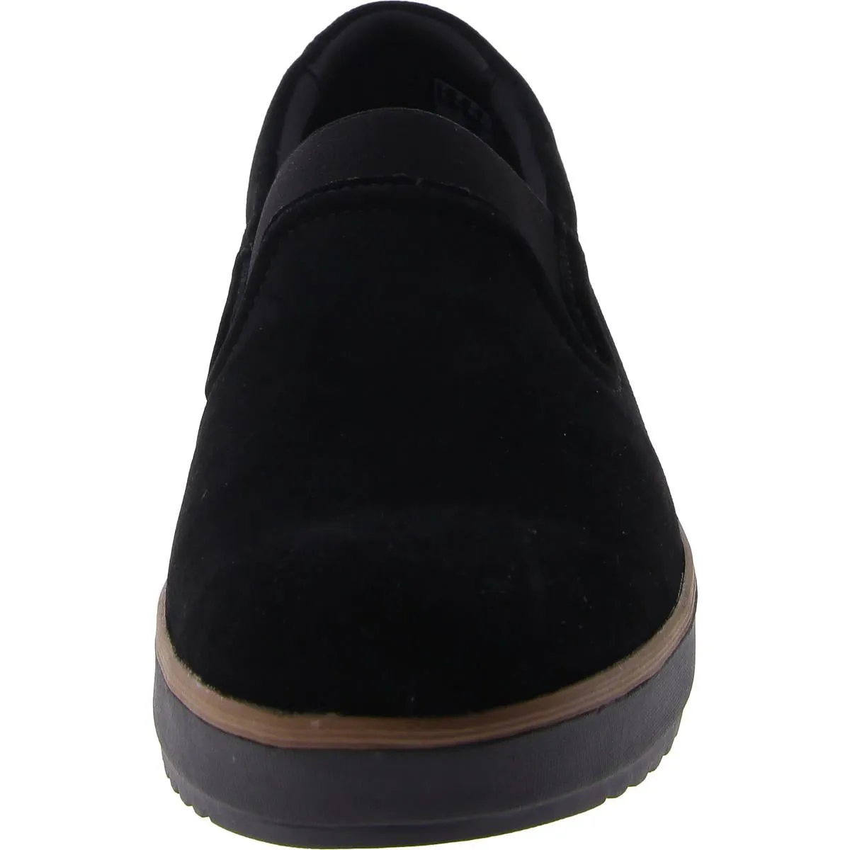 Clarks Womens Suede Slip On Slip-On Sneakers