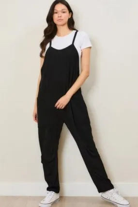 Cloudy Knit Jumpsuit, Black