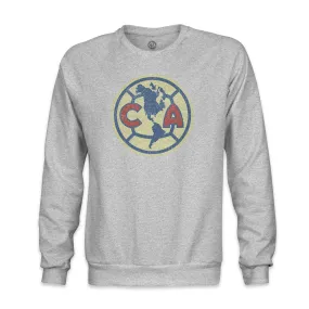 Club América Color Badge Crewneck Sweatshirt - Grey