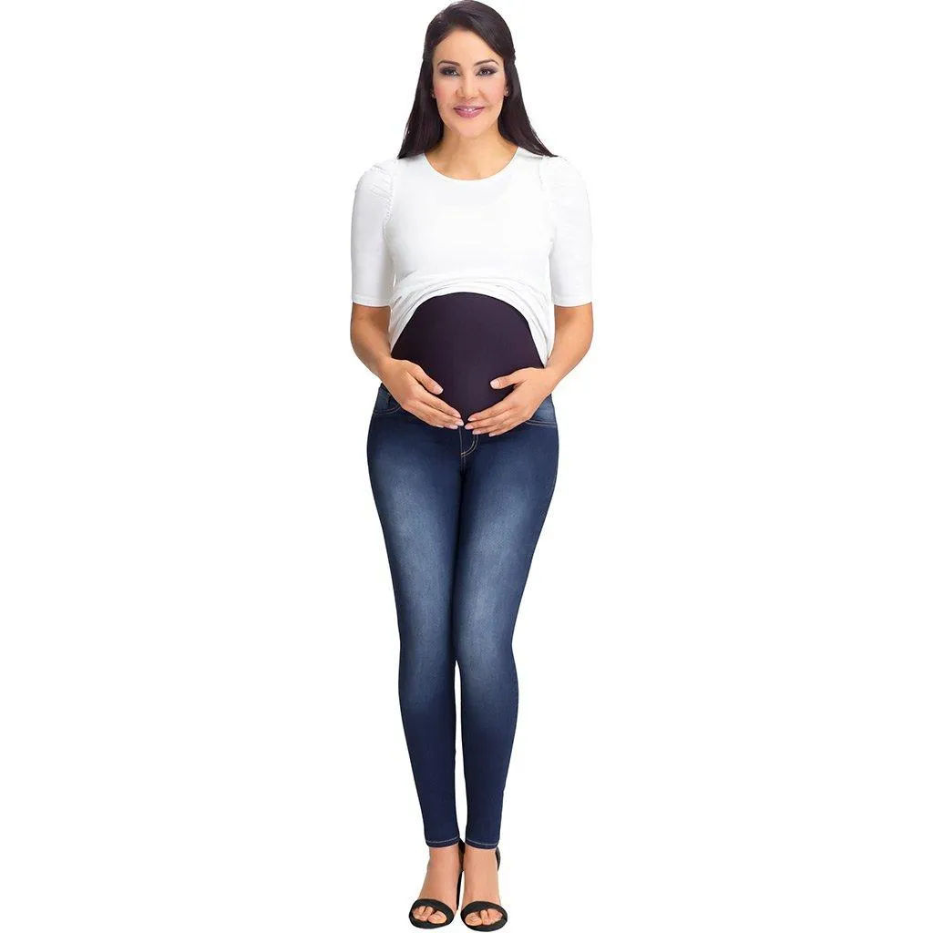 Colombian Maternity Skinny Jeans with Baby Bump Lowla M21998