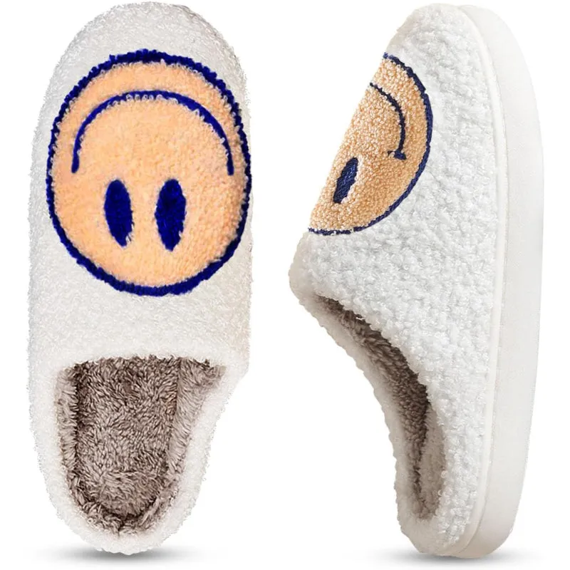 Comfy Smile Plush Slip On Slippers