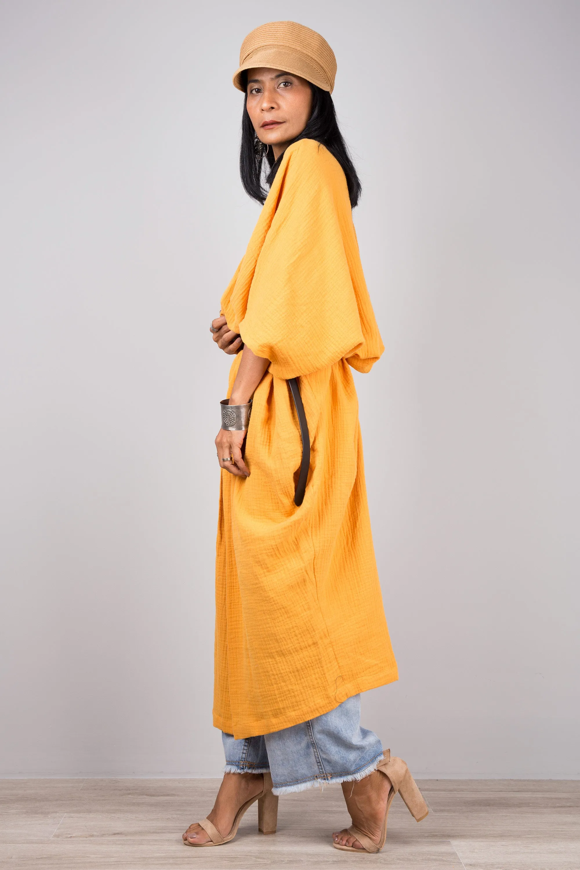 Cotton Gauze Kaftan dress