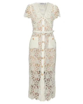 Cream Lace Midi Dress