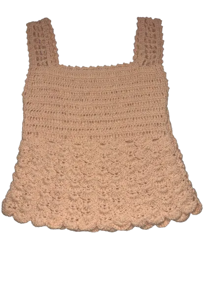 Crochet Girls Top - SEASHELLS