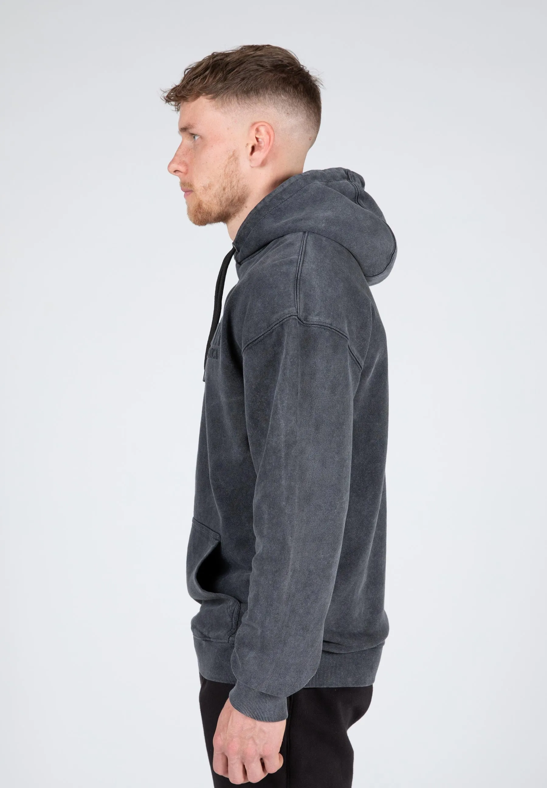 Crowley Men's Oversized Hoodie - Washed Gray