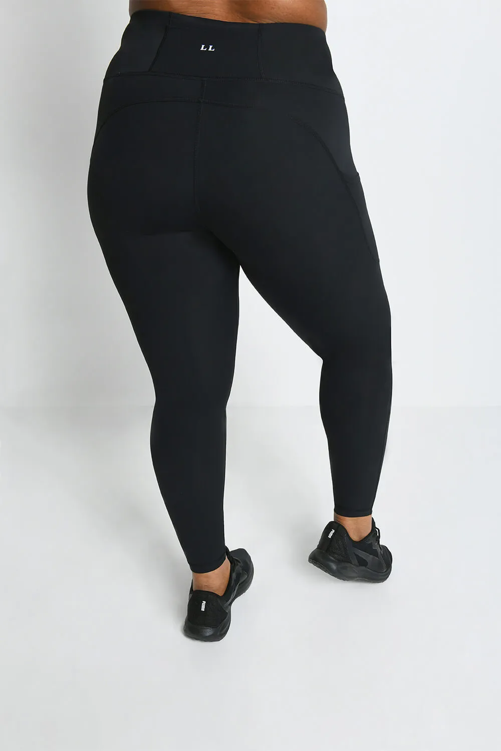 Curve Energise Full Length Sports Leggings - Midnight Black