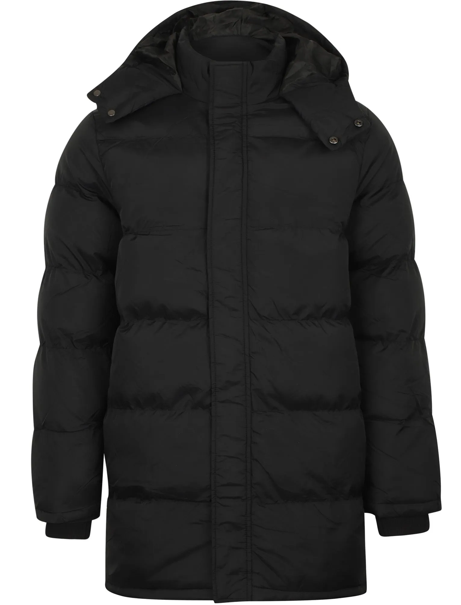 Dagney Quilted Puffer Coat with Hood In Black - Dissident