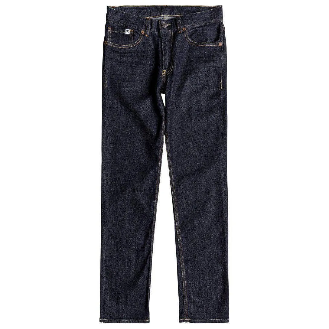 DC Youth Boys Worker Slim Stretch Denim Jeans - Indigo Rinse