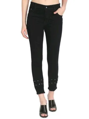 Designer Mart Women's Skinny Fit Black Jeans