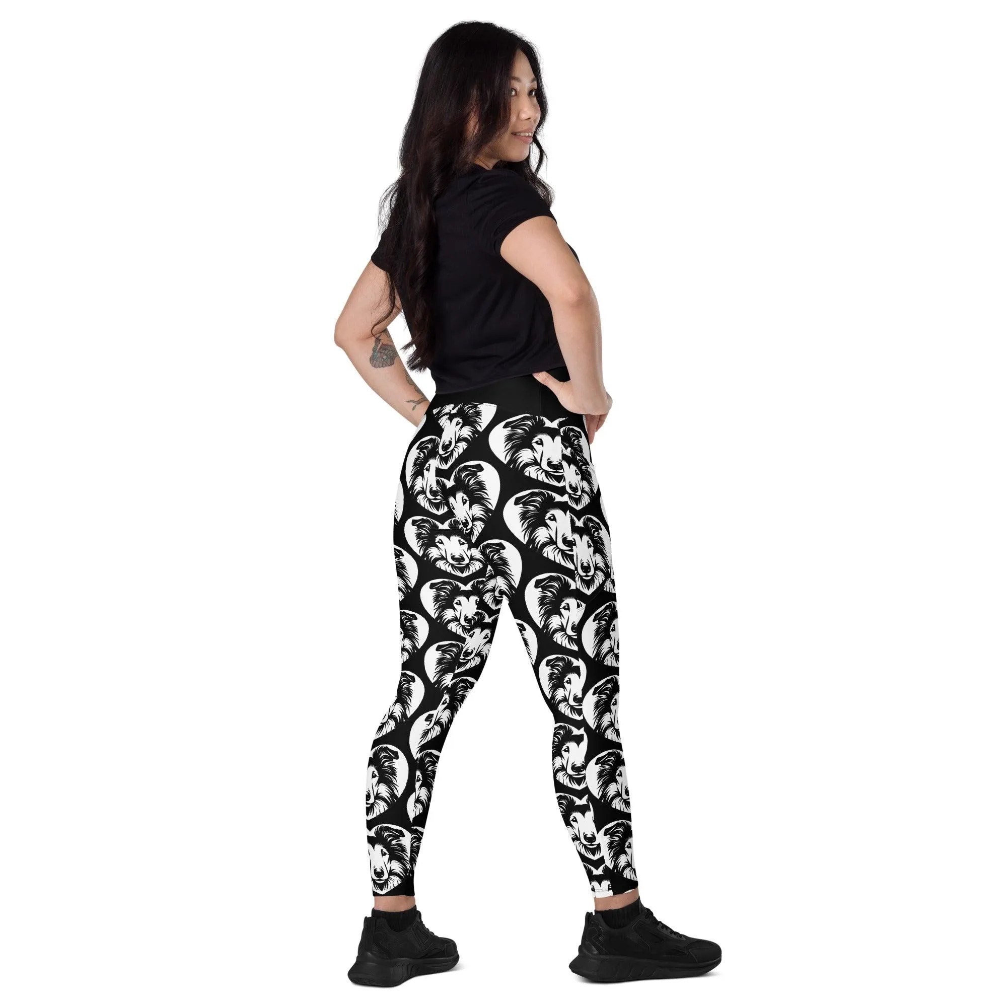 DOG BREED LEGGINGS with pockets - COLLIE - HERTTAHOUND