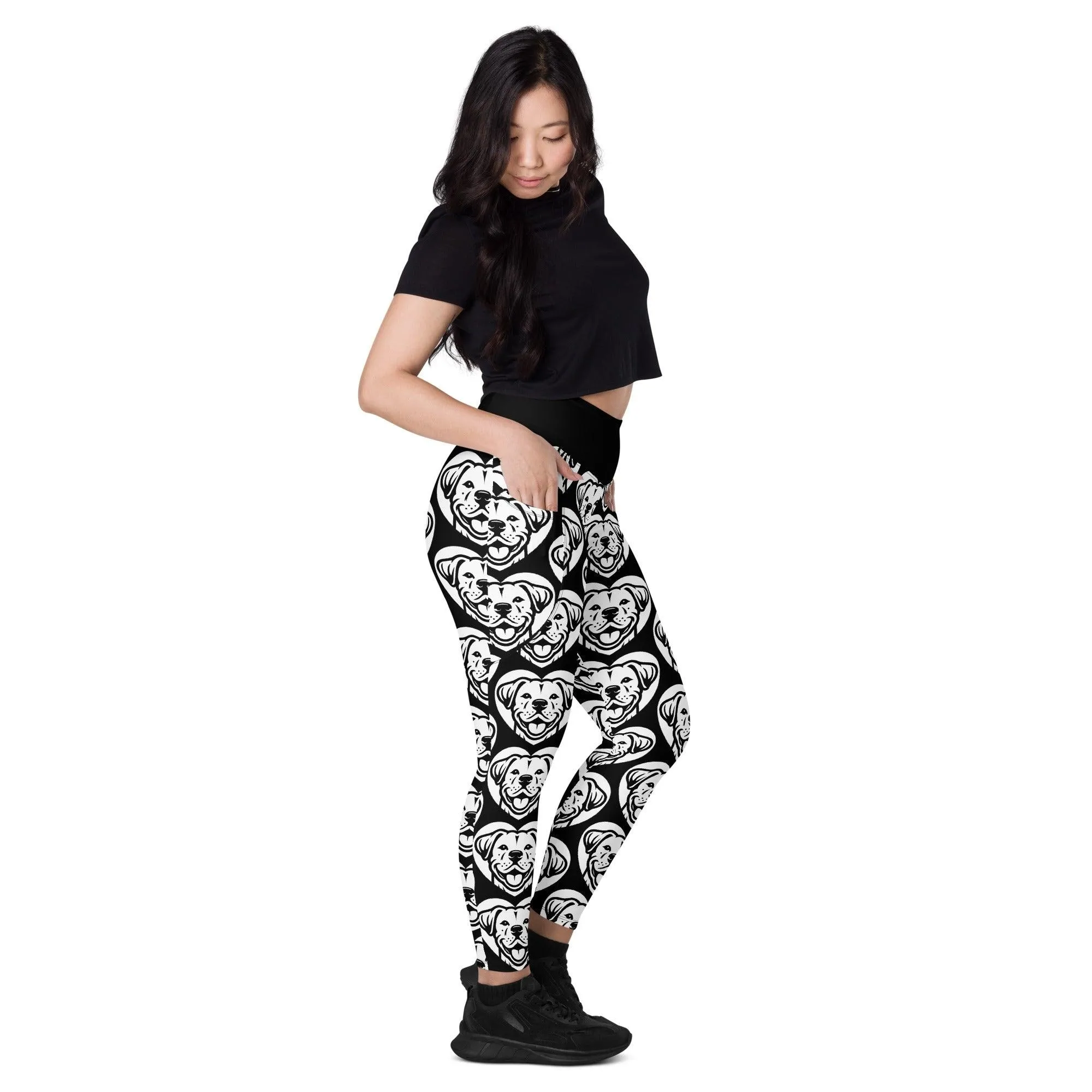 DOG BREED LEGGINGS with pockets - DOGO ARGENTINO - HERTTAHOUND