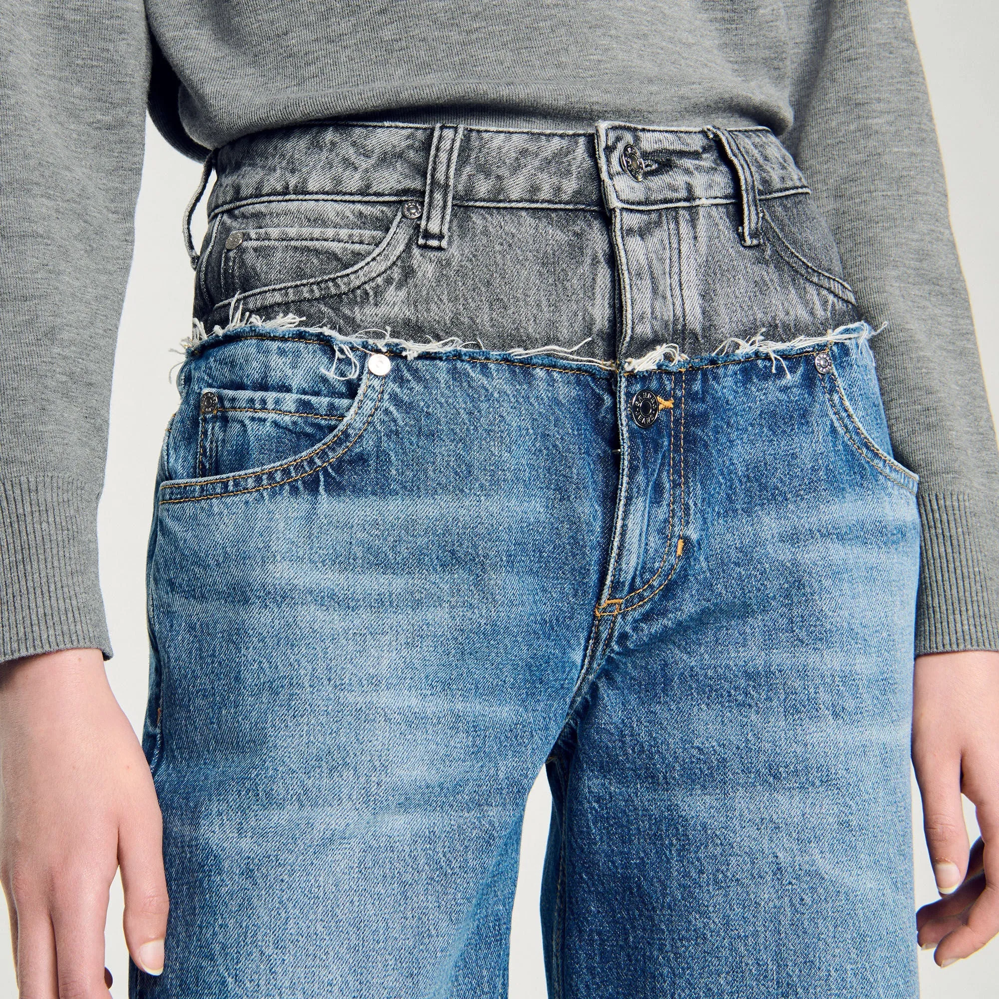 Double Waistband Jeans