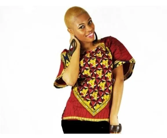 Dupsies Oleku African Print Anakara Buba Top - DP3786T