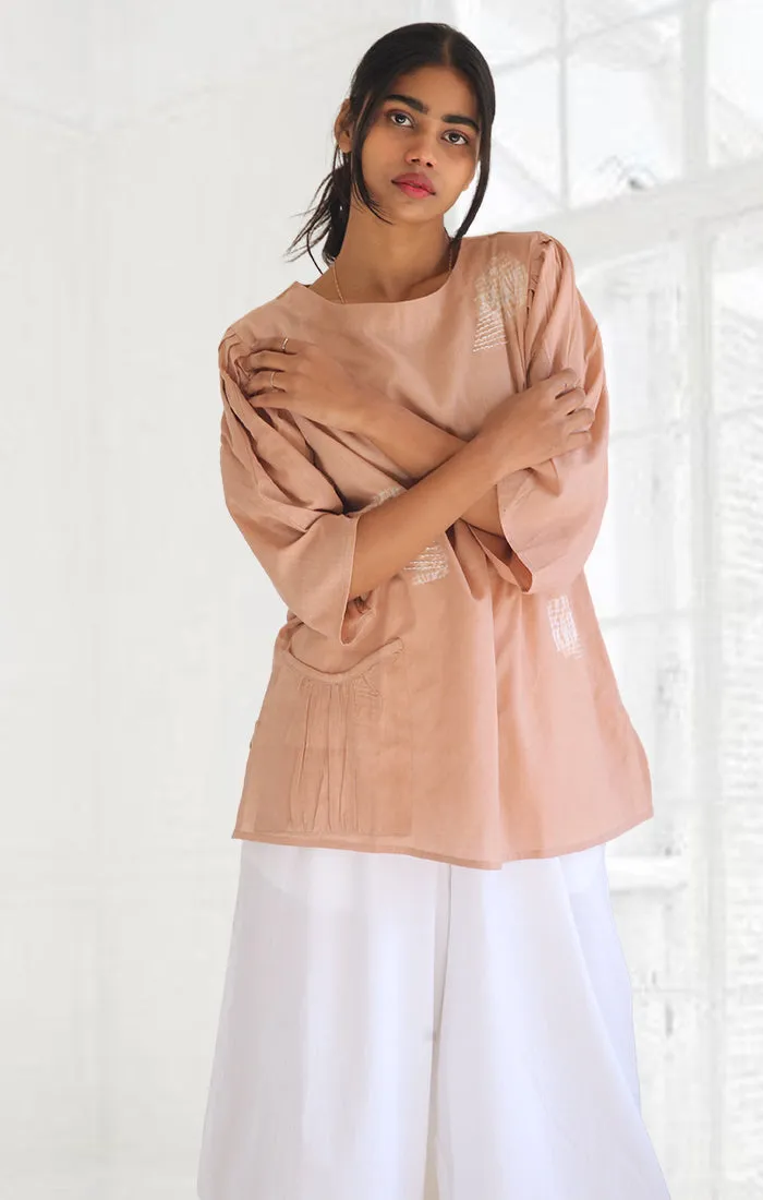 Dusty Pink Nui Shibori Top