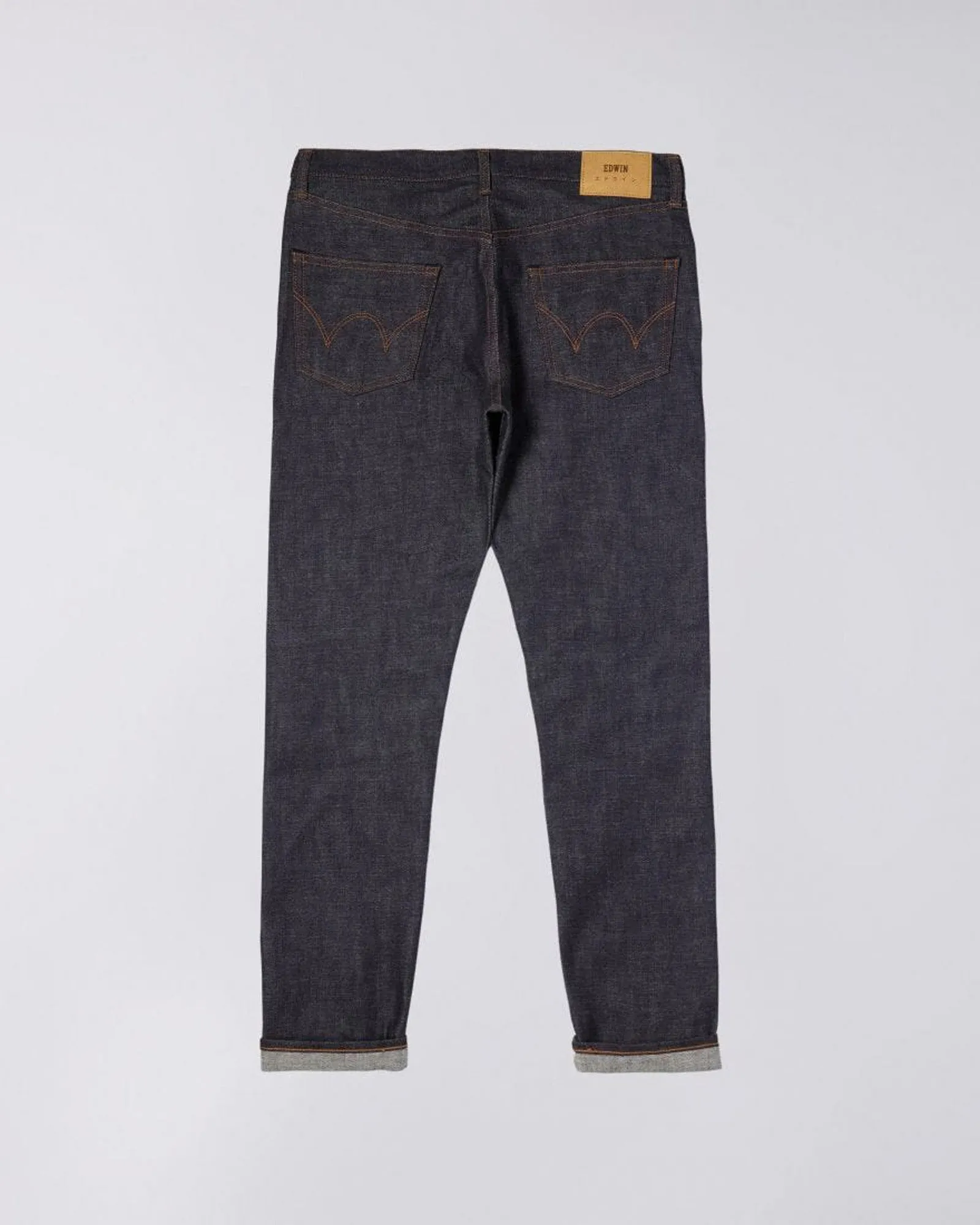 Edwin Made In Japan Slim Tapered Mens Jeans - 13.5oz Kaihara Dark Pure Indigo Rainbow Selvage Denim / Blue Unwashed