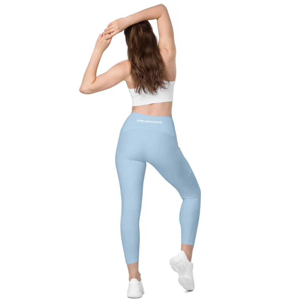 ELEVATED ESSENTIALS, THE PERFECT SIDE POCKET LEGGING BABE BLUE