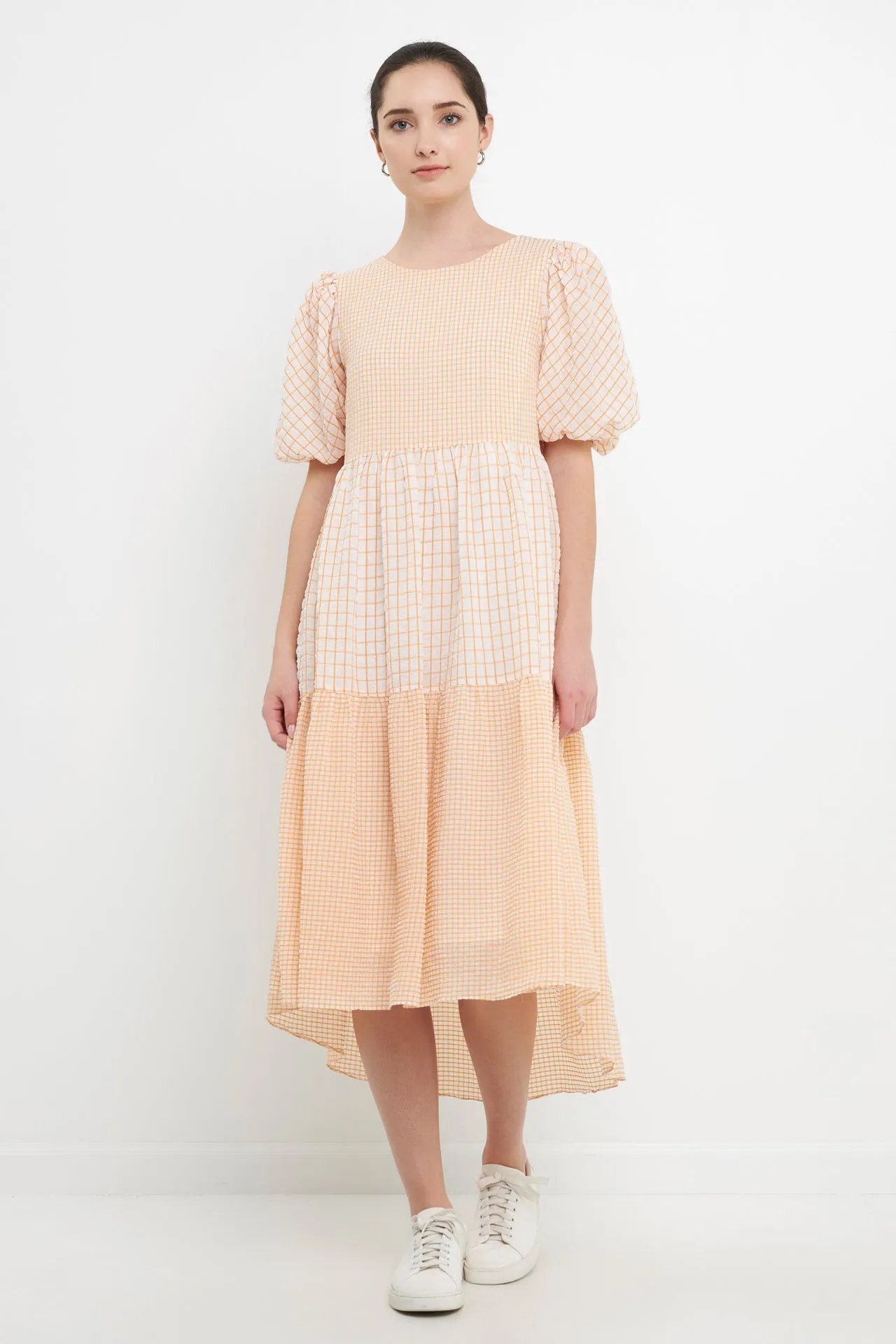 English Factory - Plaid Check Midi Dress