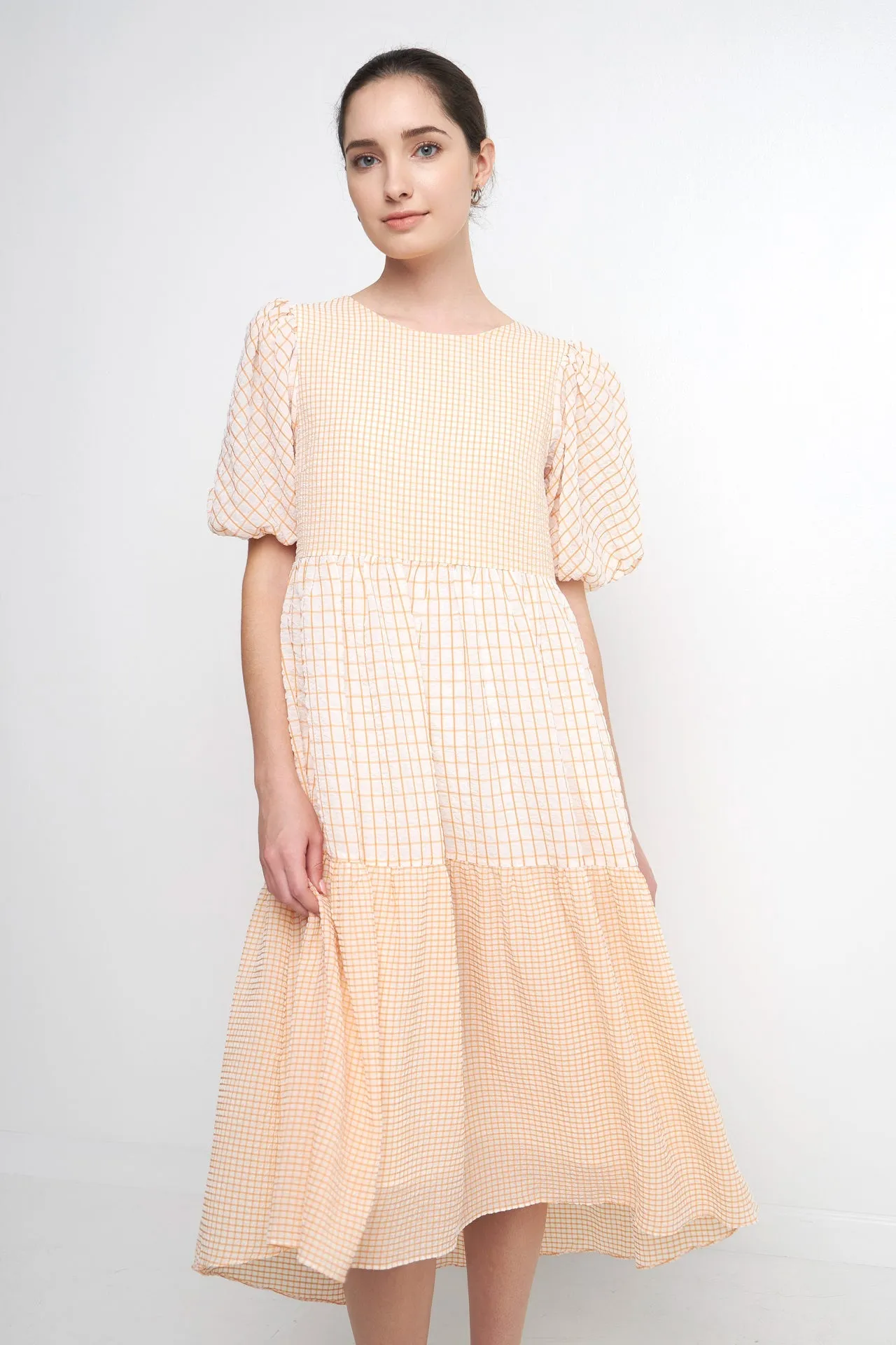 English Factory - Plaid Check Midi Dress