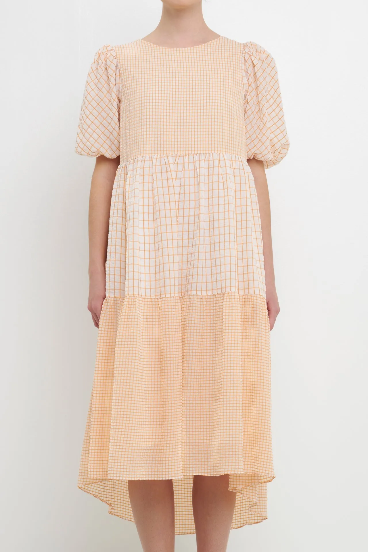 English Factory - Plaid Check Midi Dress