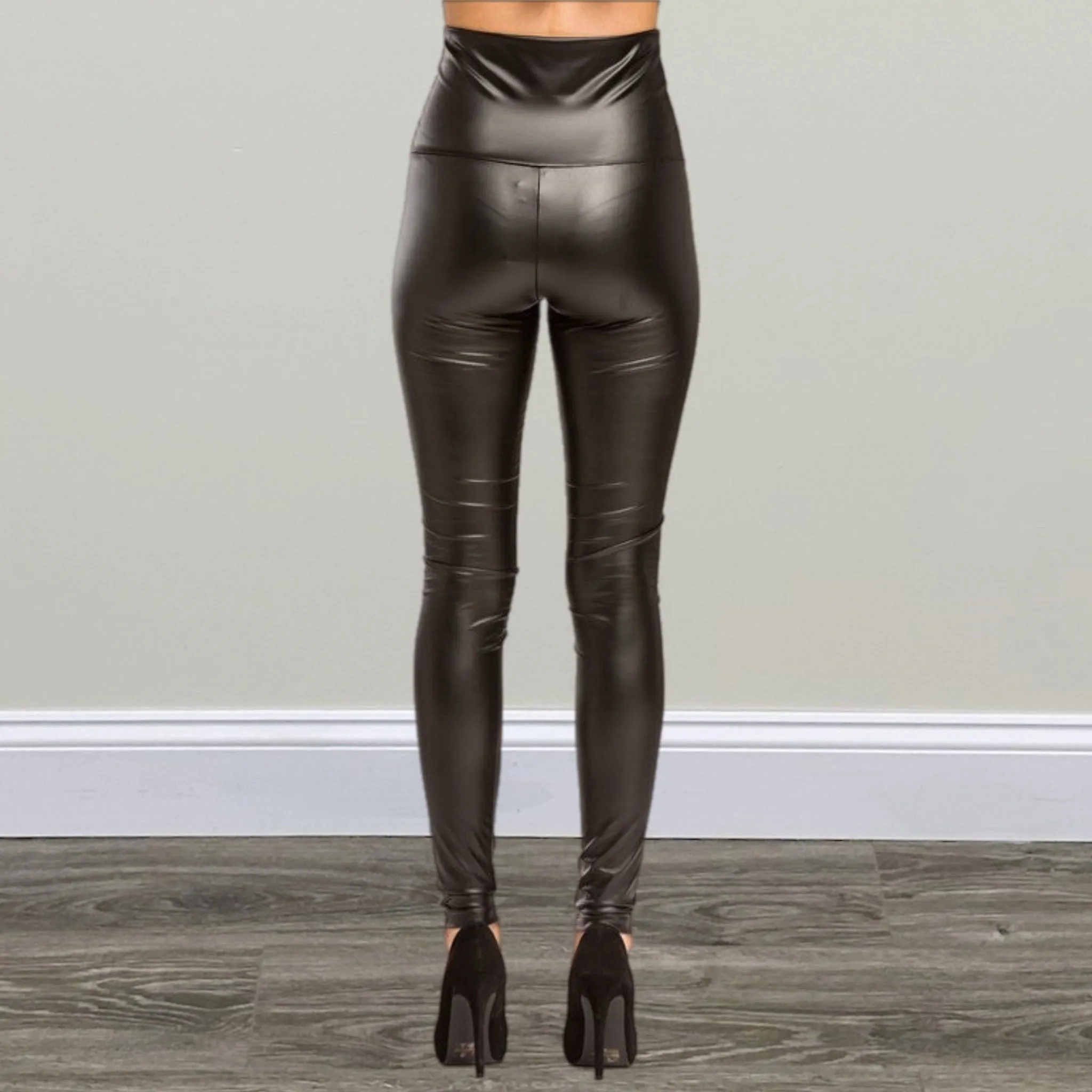 Faux Leather High Waist Leggings