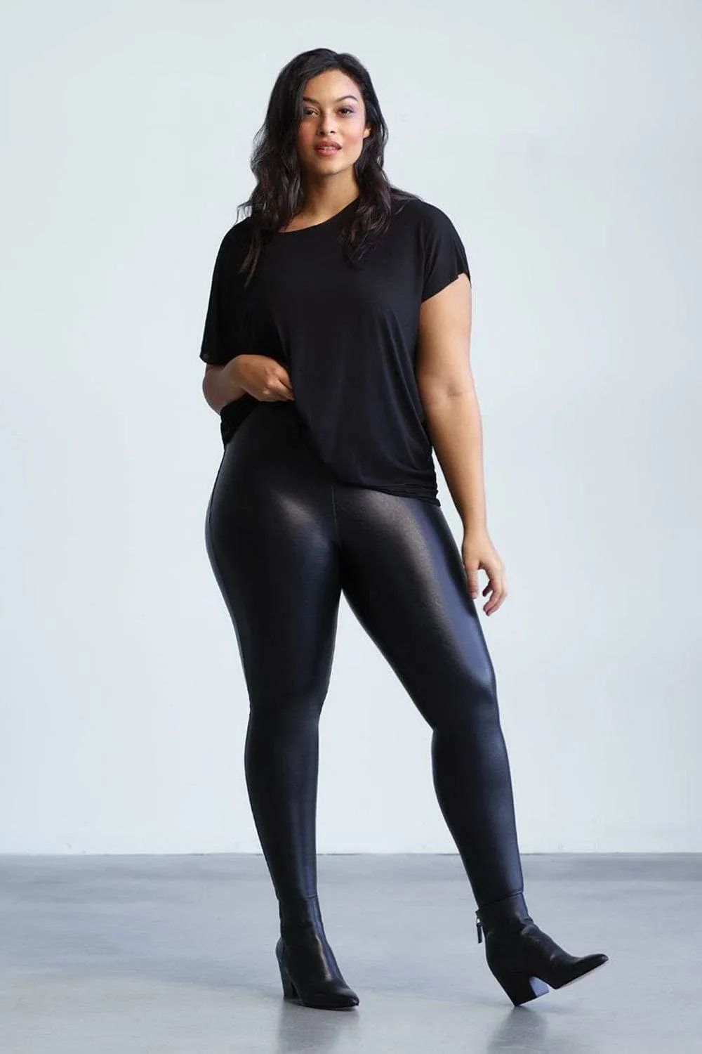 Faux Leather Leggings Black