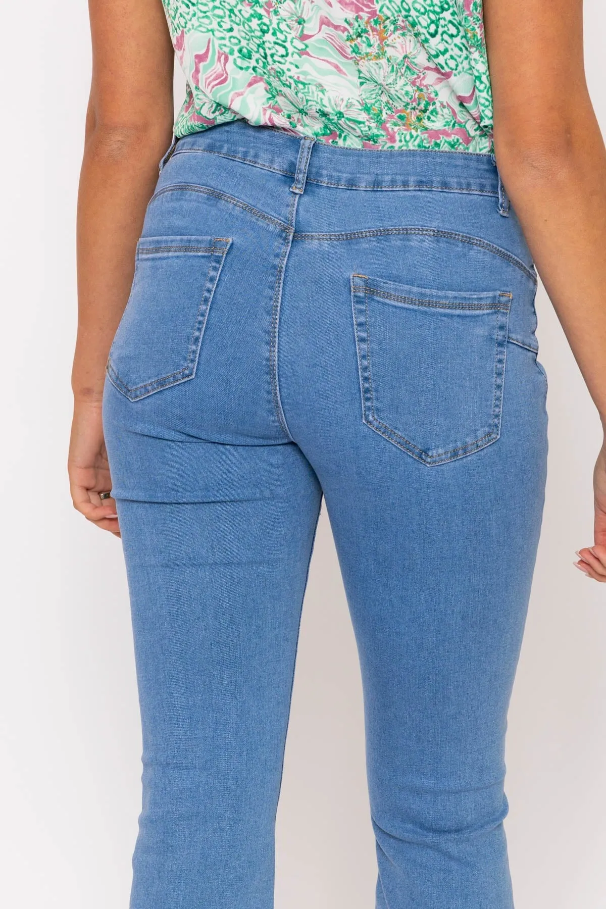 Flare Denim Jeans in Blue