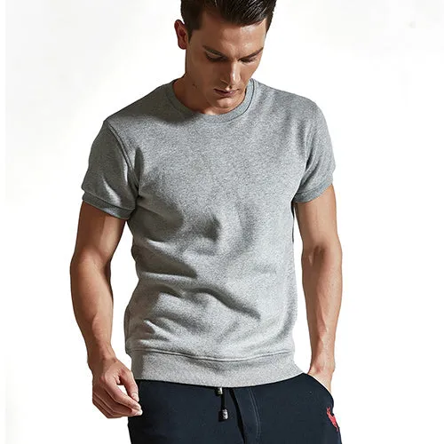 Fleece Cotton Short Sleeve Sweatshirt