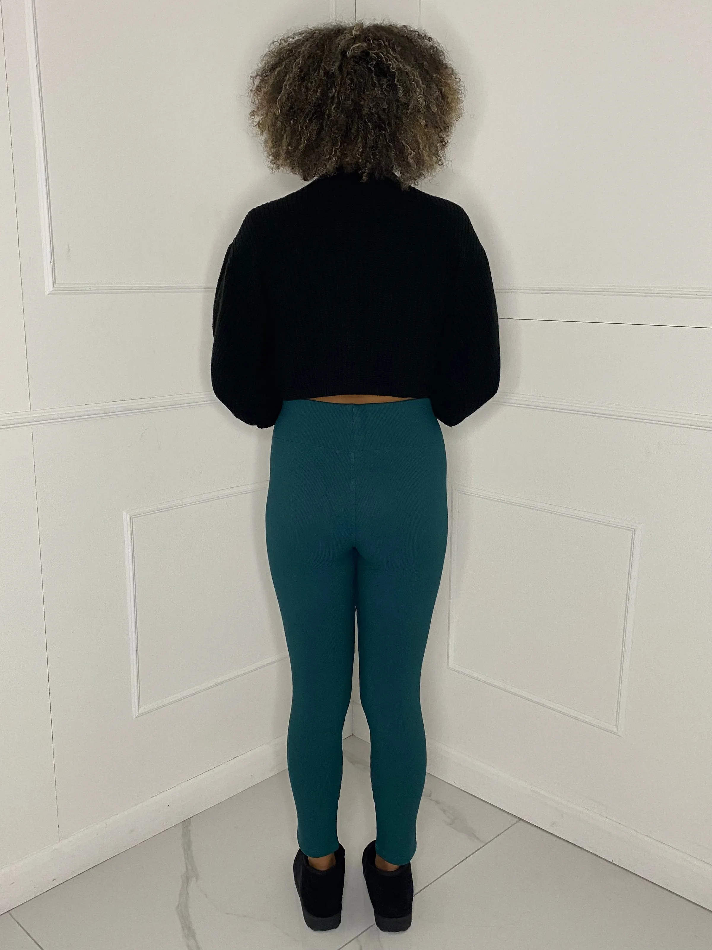 Fleece Lined Leggings - Green