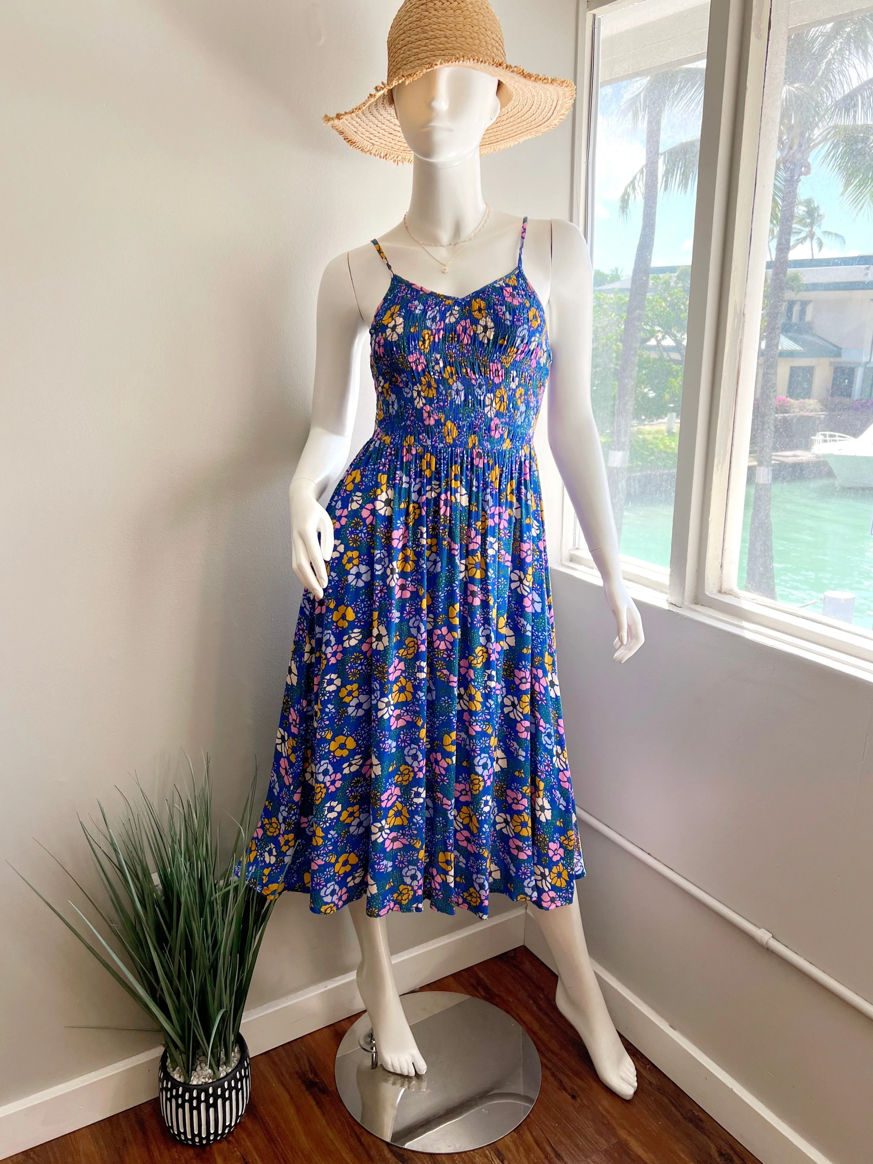 Floral Smocked Midi Dress (FINAL SALE)