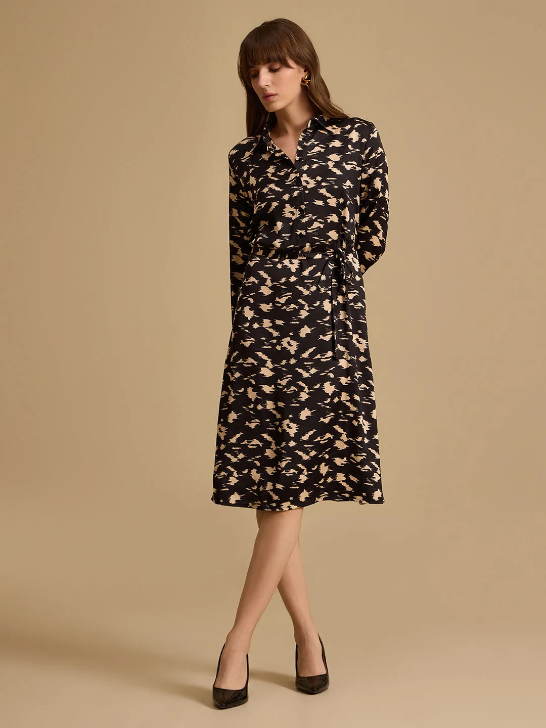 Foster Printed Midi Dress