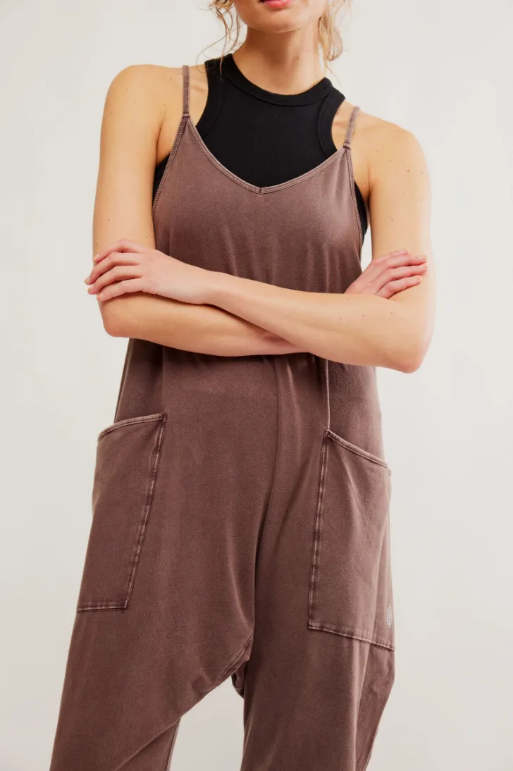 FREE PEOPLE Hot Shot Onesie-Dark Espresso