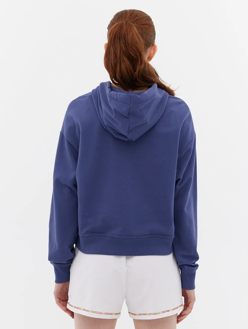 French Terry Cropped Graphic Hoodie