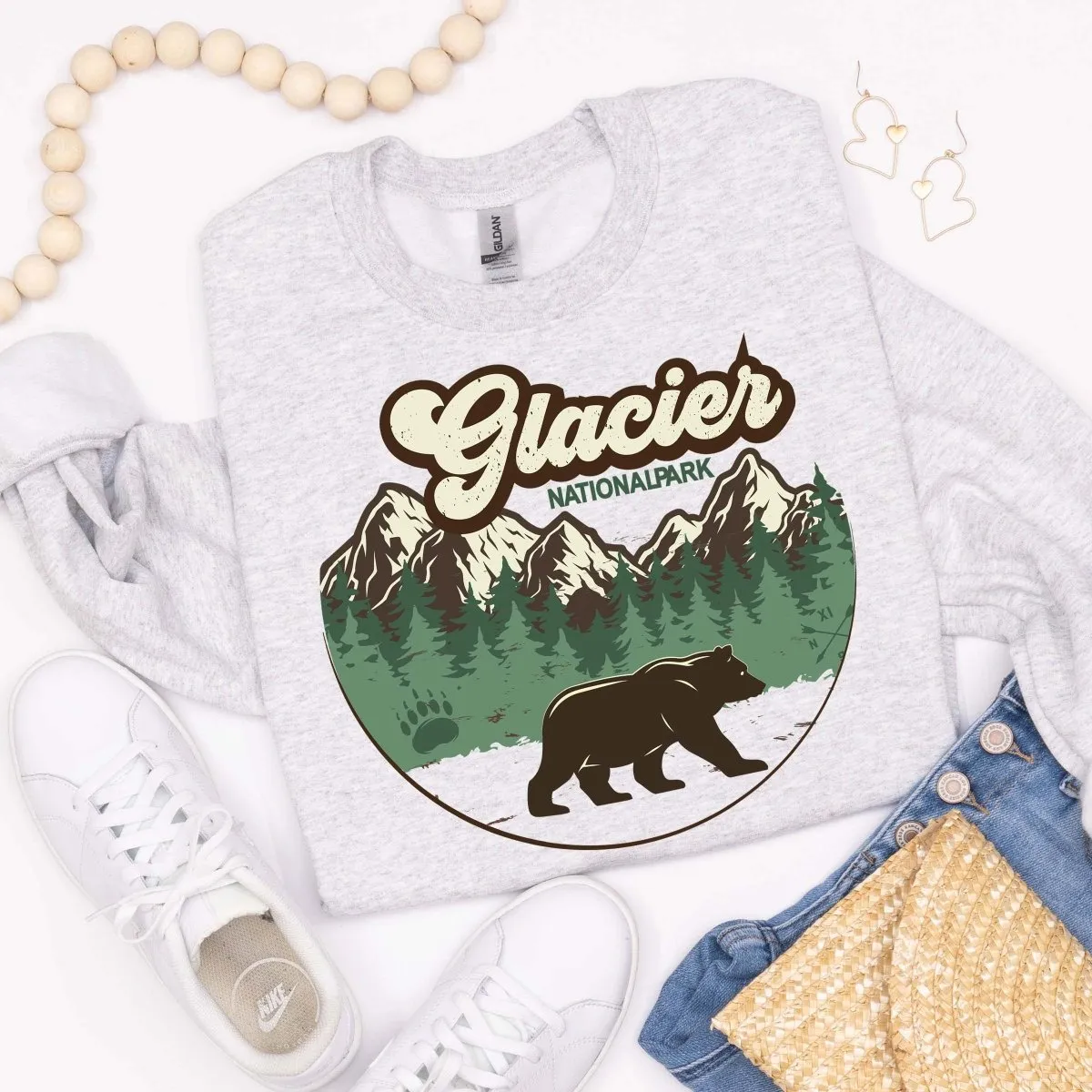 Galcier National Park Crew Sweatshirt