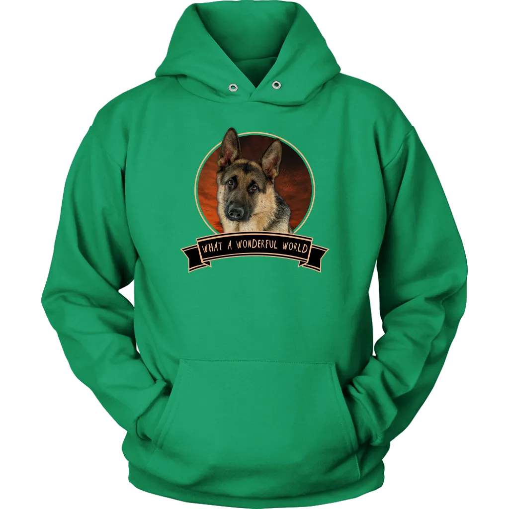 German Shepherd Hoodie Wonderful World - FREE Shipping!