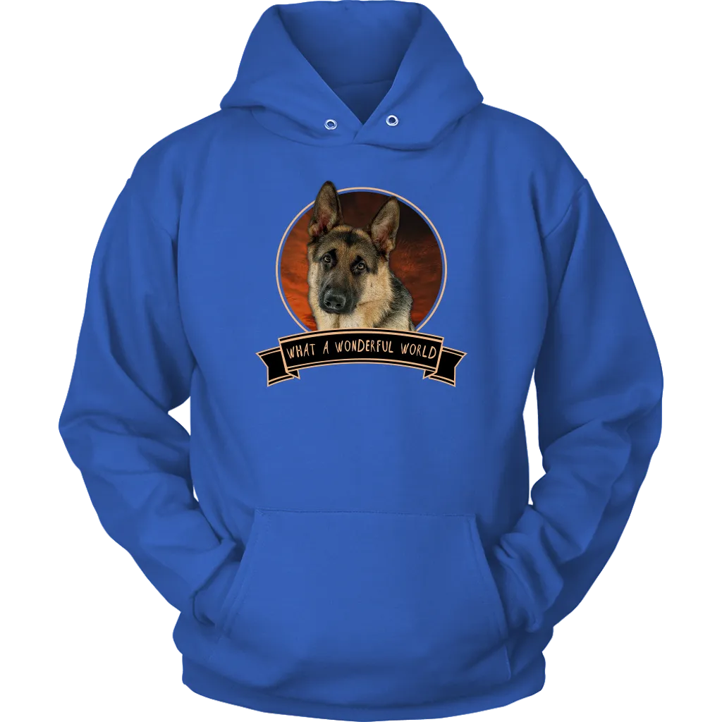 German Shepherd Hoodie Wonderful World - FREE Shipping!