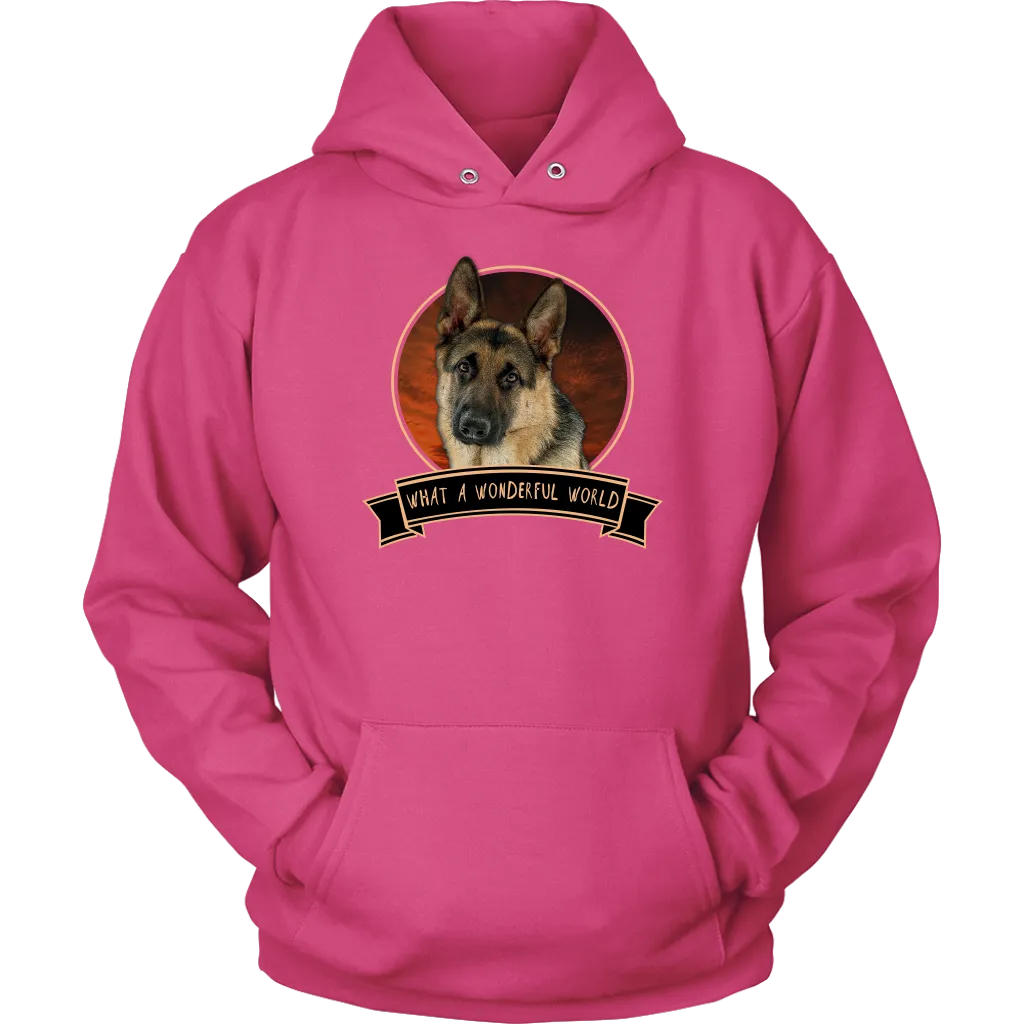 German Shepherd Hoodie Wonderful World - FREE Shipping!