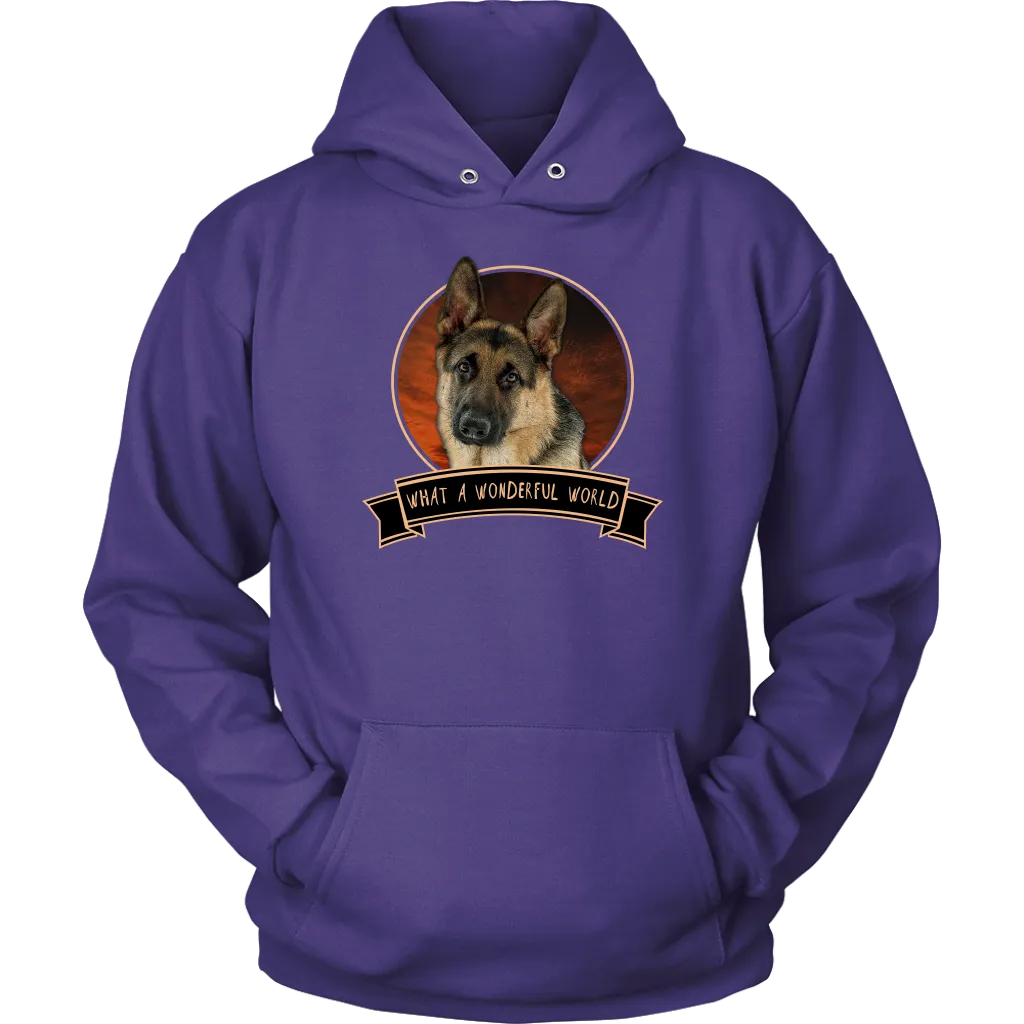 German Shepherd Hoodie Wonderful World - FREE Shipping!