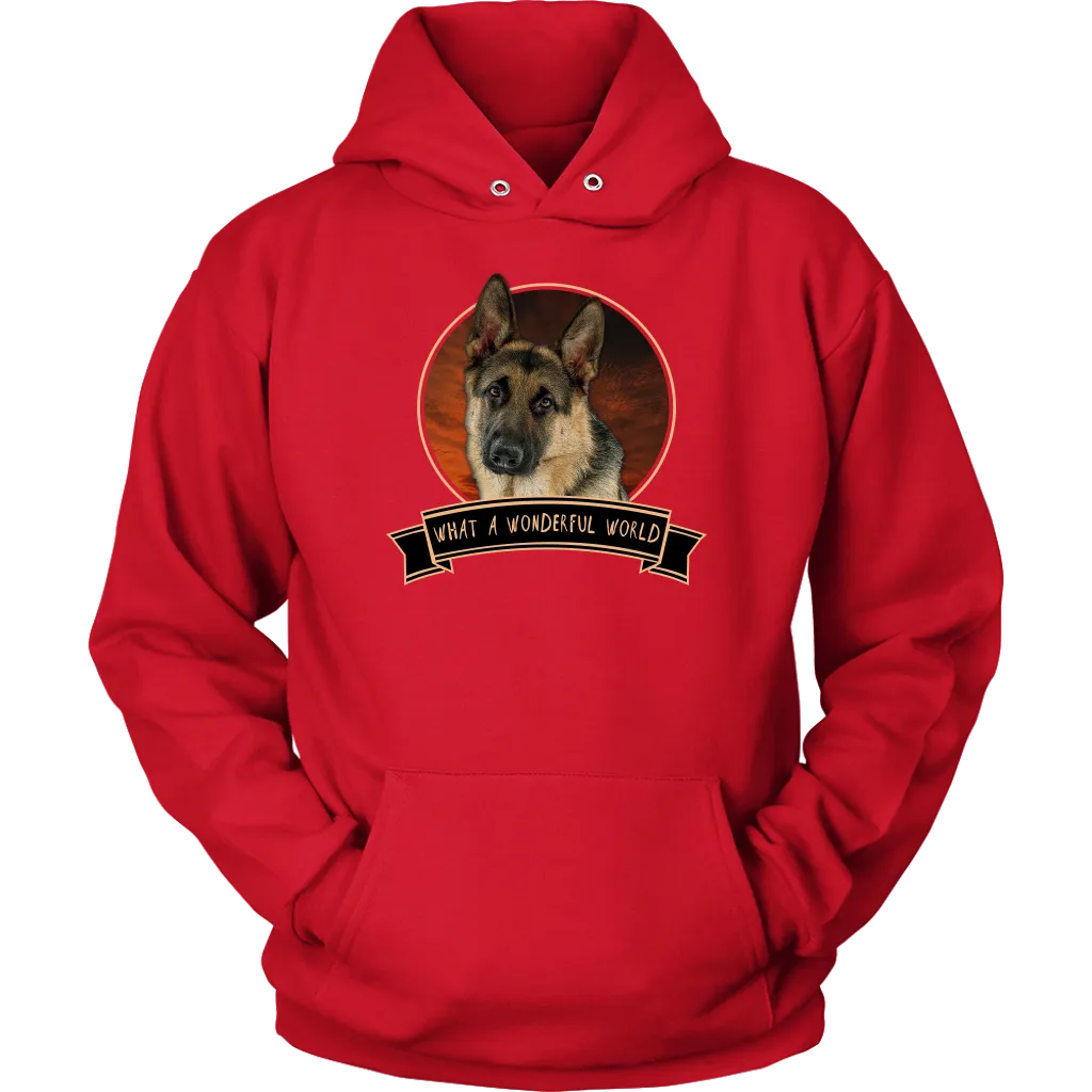 German Shepherd Hoodie Wonderful World - FREE Shipping!