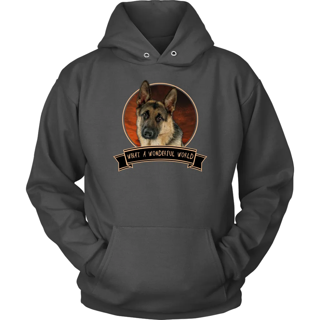 German Shepherd Hoodie Wonderful World - FREE Shipping!