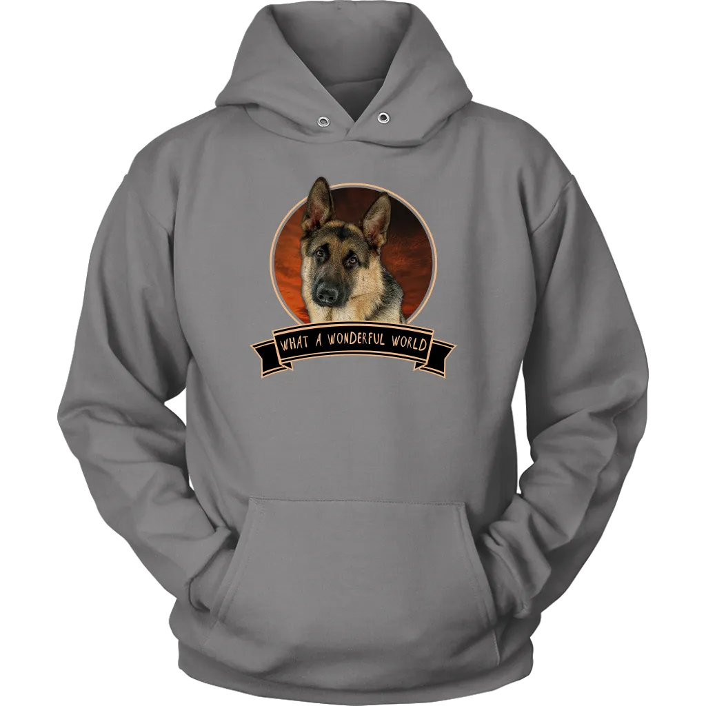 German Shepherd Hoodie Wonderful World - FREE Shipping!