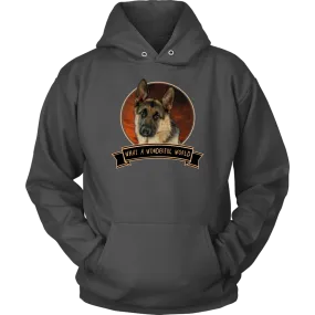 German Shepherd Hoodie Wonderful World - FREE Shipping!