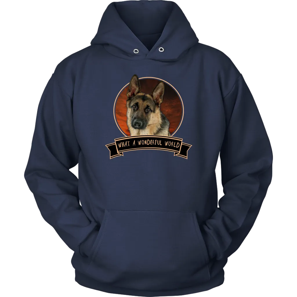 German Shepherd Hoodie Wonderful World - FREE Shipping!